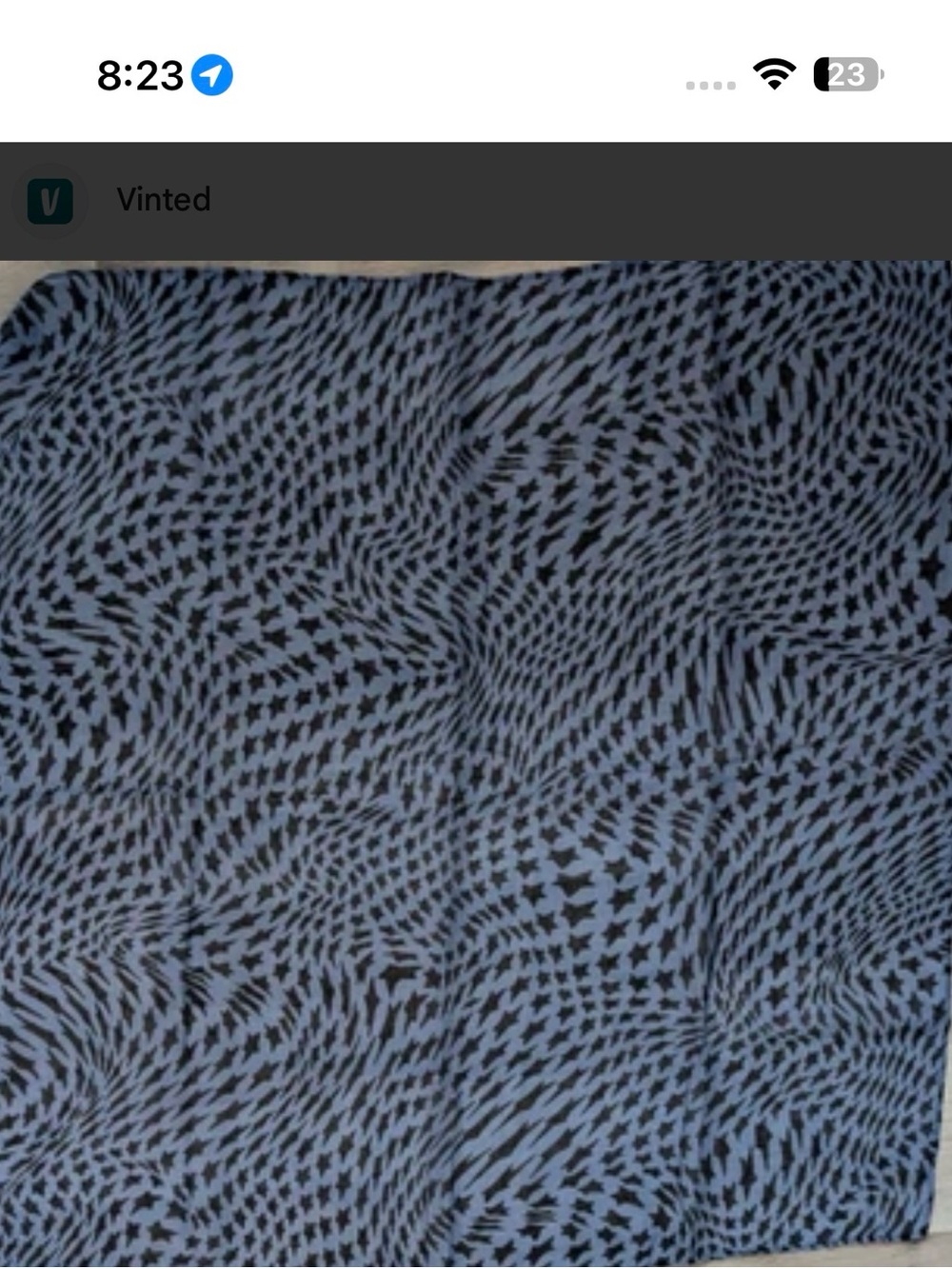 Blue and Black Star Pattern Mugler Scarf